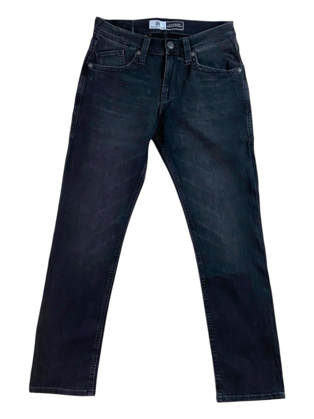Rock & Republic men jeans slim straight black stretchy denim NWT size 32